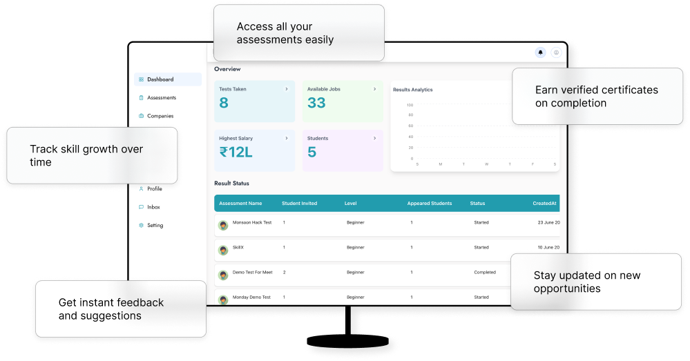 Student Dashboard Interface